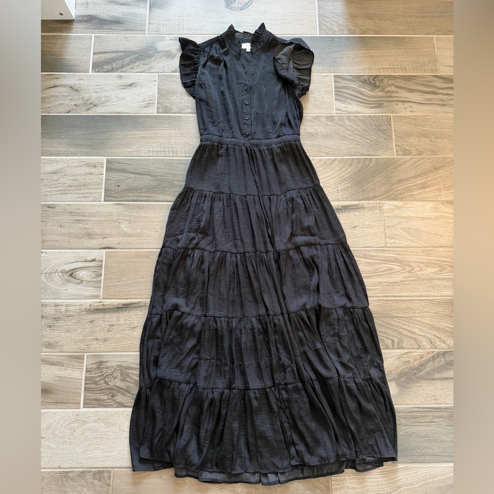 Pinch Black Tiered Maxi Dress size Medium - Picture 2 of 8